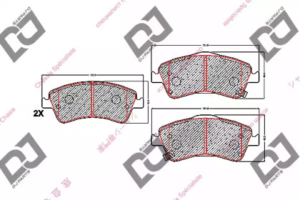 Комплект тормозных колодок DJ PARTS BP1642